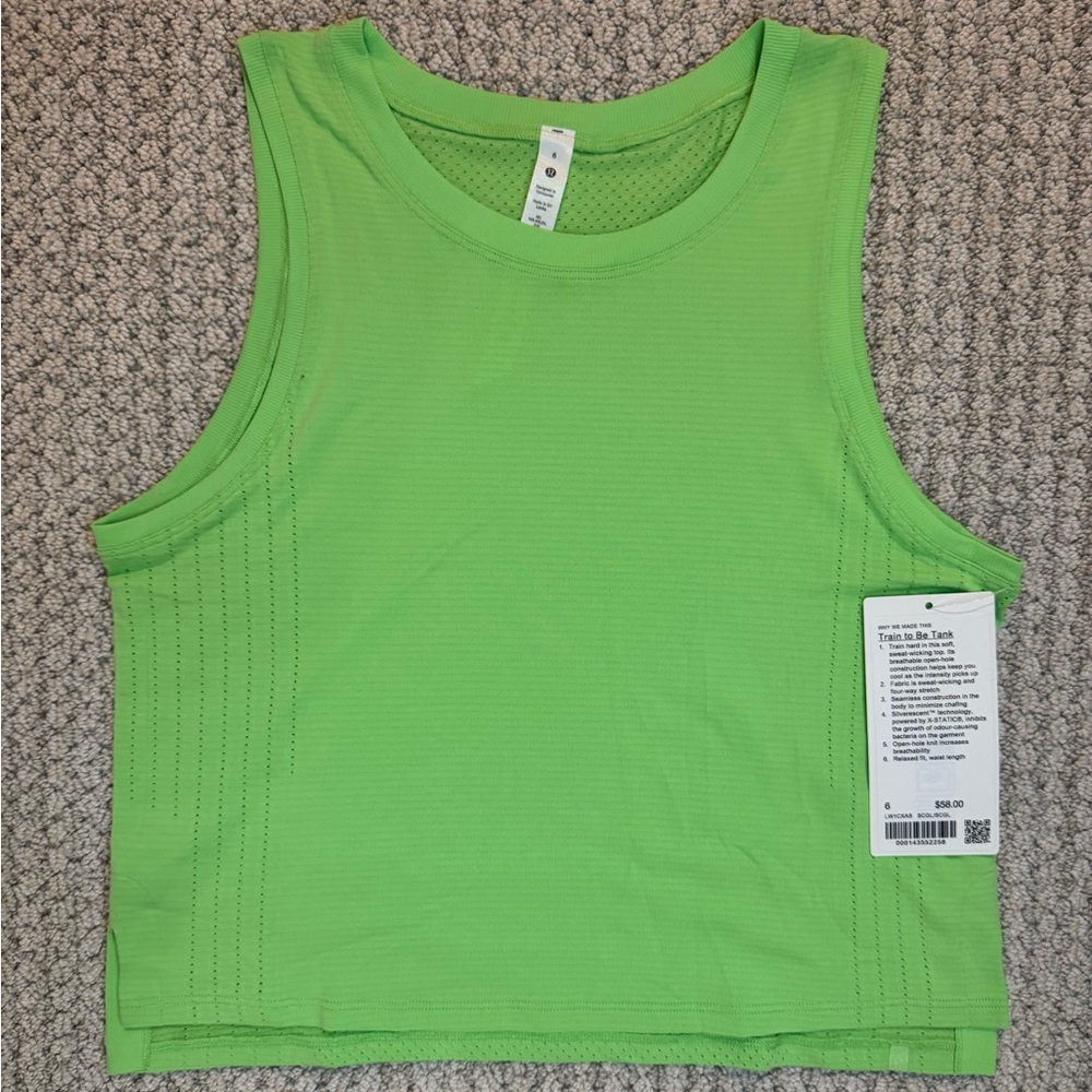 NWT lululemon Train to Be Tank
